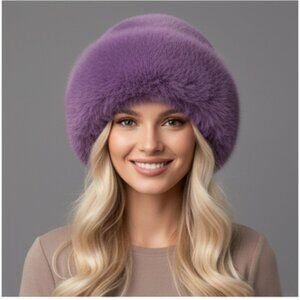 LAST ONE 🔥 Purple Faux Fur Winter Bucket Hat